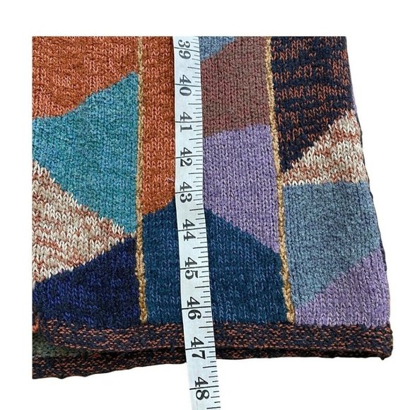 Peruvian Connection KAFFE FASSETT Sweater Vest Duster Medium Geometric - Picture 9 of 12